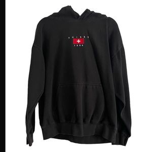 John Galt BRANDY MELVILLE SUISSE 1984 HOODIE - Black
